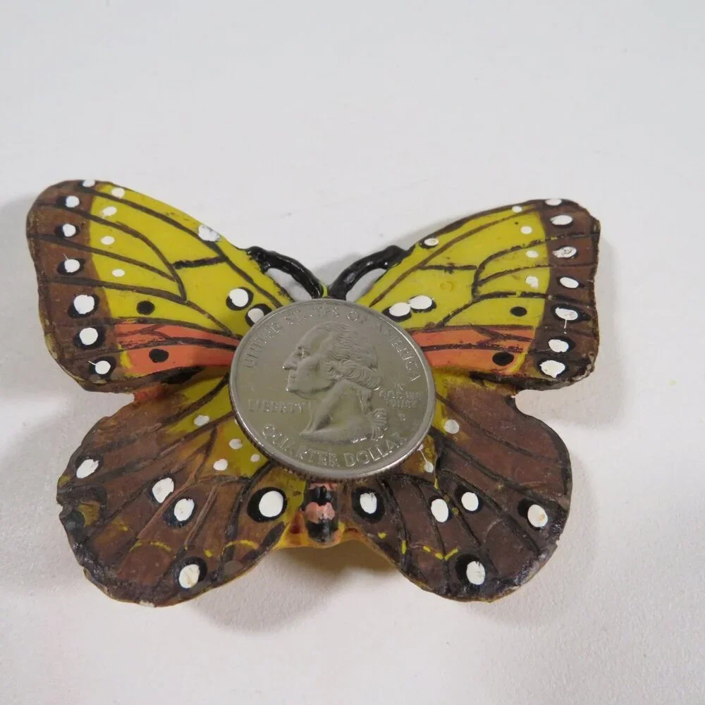 Butterfly Resin with strong magnet (yellow & brown)